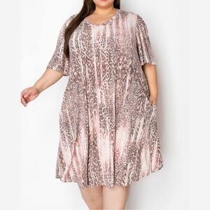 New Mauve Animal Print Dress